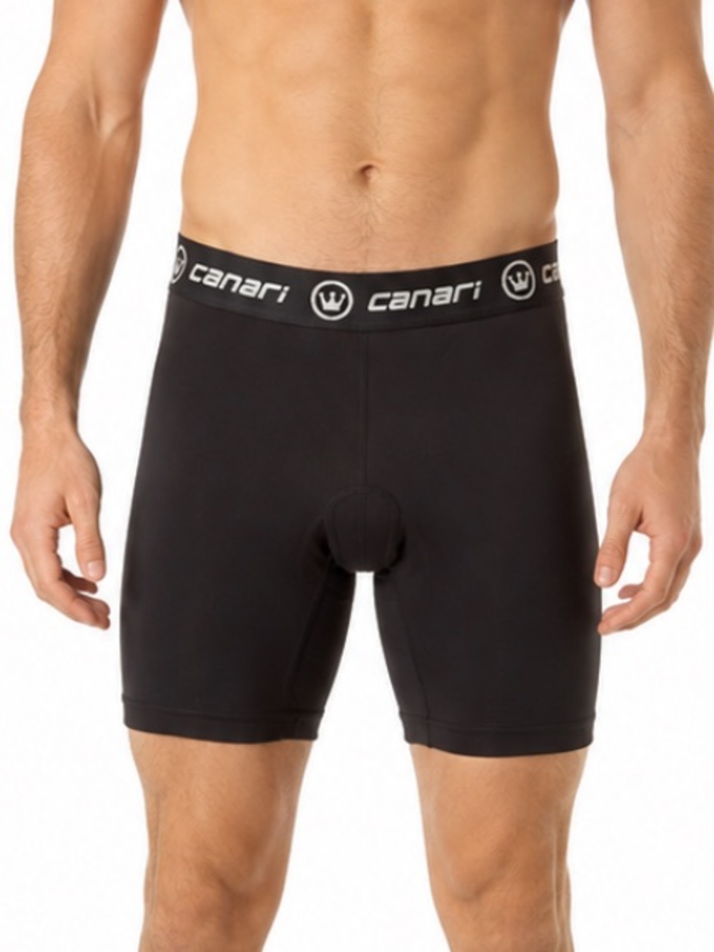 Canari men’s black padded cycling shorts size large